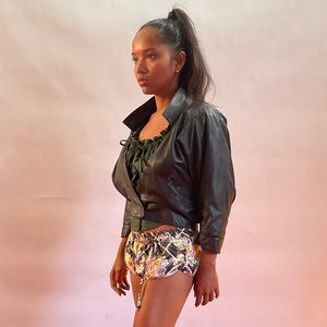 SOLD!!!! Vivienne Westwood FW13 RED LABEL BLK LEATHER JKT IT40